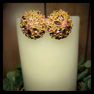 Vintage Coro Parue Rhinestone Earrings